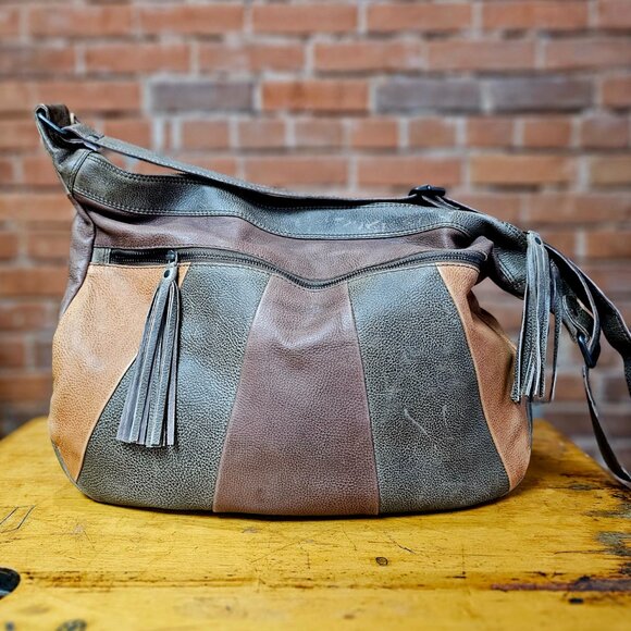 Stylish Brown and Tan Hobo Bag - Picture 4 of 5